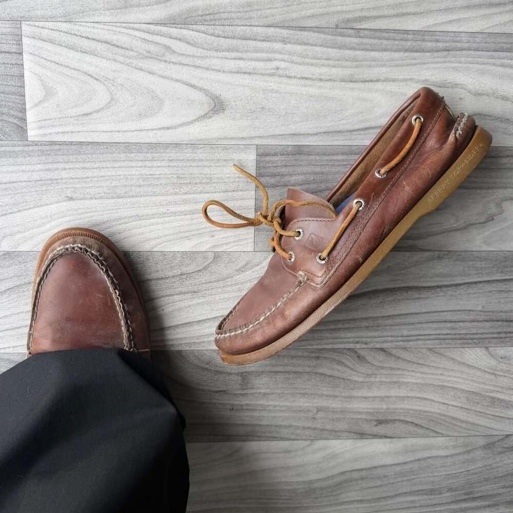 Sperry Top-Sider Brown Leather Boat Shoes Men's 10.5